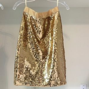 Escada, Gold Sequin Skirt, EU 34/ US 4